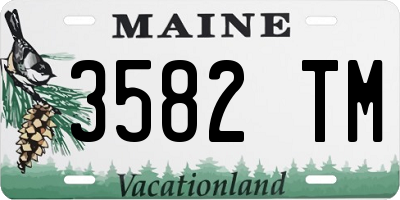 ME license plate 3582TM