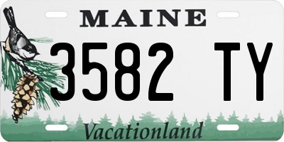 ME license plate 3582TY