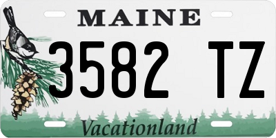 ME license plate 3582TZ