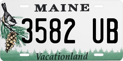 ME license plate 3582UB