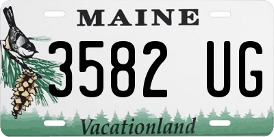 ME license plate 3582UG