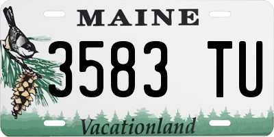 ME license plate 3583TU