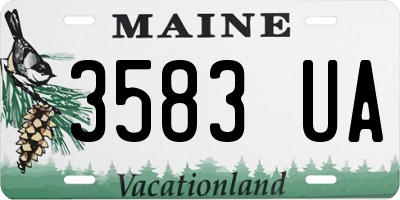 ME license plate 3583UA