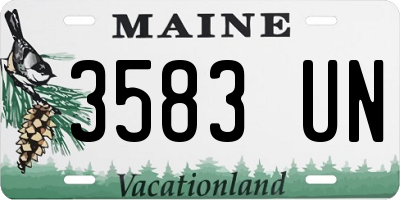ME license plate 3583UN