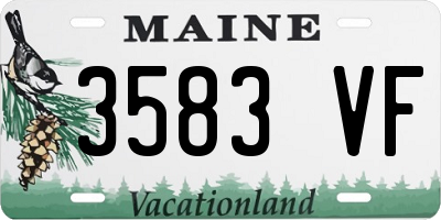ME license plate 3583VF