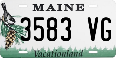 ME license plate 3583VG