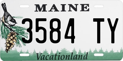 ME license plate 3584TY