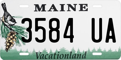 ME license plate 3584UA