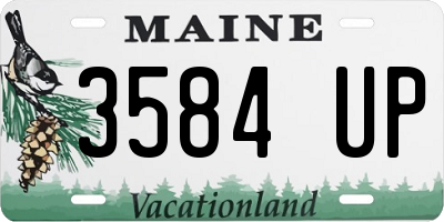 ME license plate 3584UP