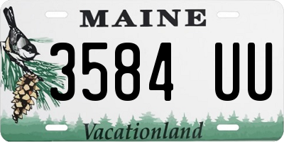ME license plate 3584UU