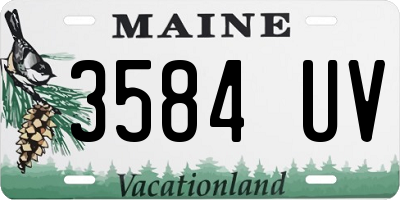 ME license plate 3584UV