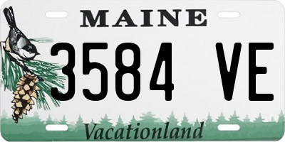 ME license plate 3584VE