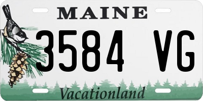 ME license plate 3584VG