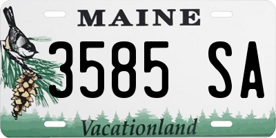 ME license plate 3585SA