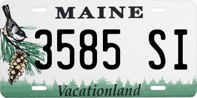 ME license plate 3585SI