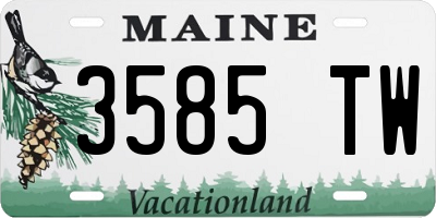 ME license plate 3585TW
