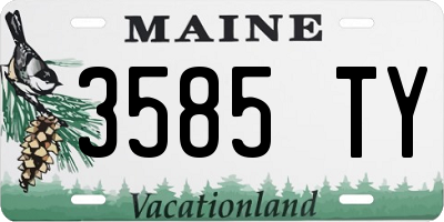 ME license plate 3585TY