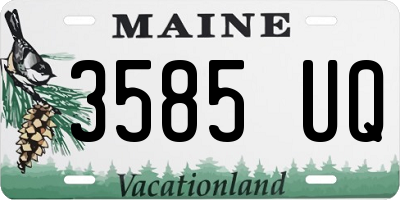 ME license plate 3585UQ