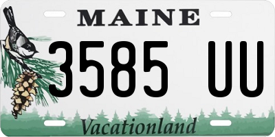 ME license plate 3585UU