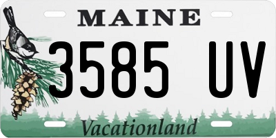 ME license plate 3585UV