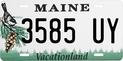 ME license plate 3585UY