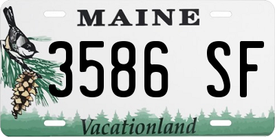 ME license plate 3586SF