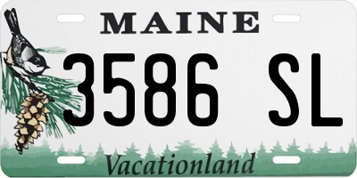 ME license plate 3586SL