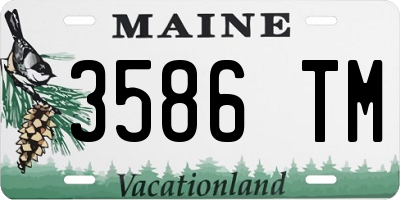 ME license plate 3586TM