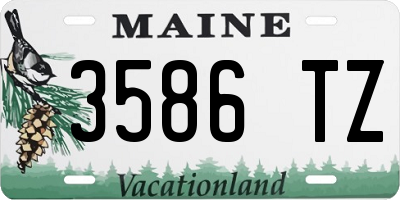 ME license plate 3586TZ