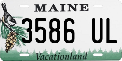 ME license plate 3586UL