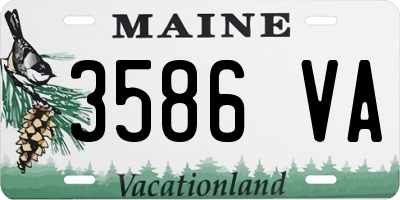 ME license plate 3586VA