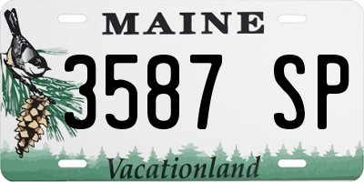 ME license plate 3587SP