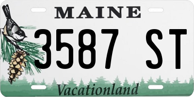 ME license plate 3587ST