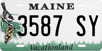 ME license plate 3587SY
