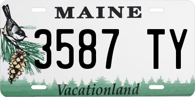 ME license plate 3587TY