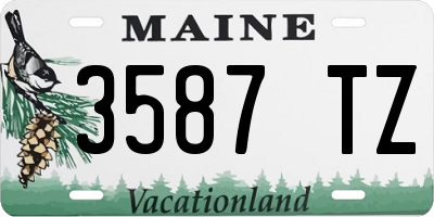 ME license plate 3587TZ