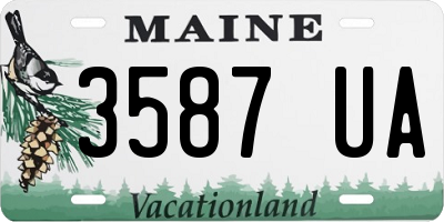 ME license plate 3587UA