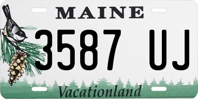 ME license plate 3587UJ