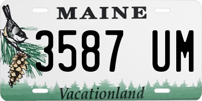 ME license plate 3587UM