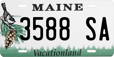 ME license plate 3588SA