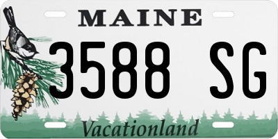 ME license plate 3588SG