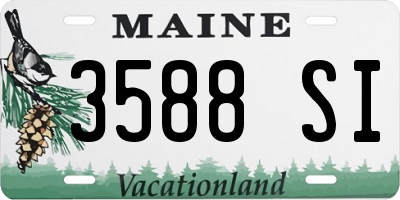 ME license plate 3588SI