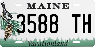 ME license plate 3588TH