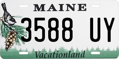 ME license plate 3588UY