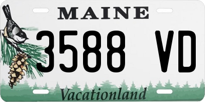 ME license plate 3588VD