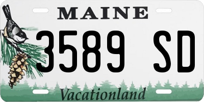 ME license plate 3589SD