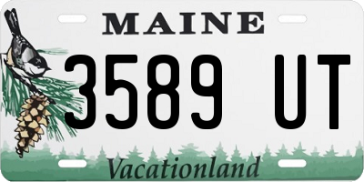 ME license plate 3589UT