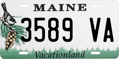 ME license plate 3589VA