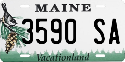 ME license plate 3590SA