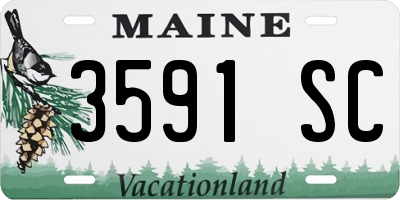 ME license plate 3591SC